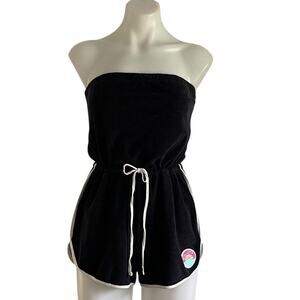 Hollister Black and White Terry Romper: Size XS